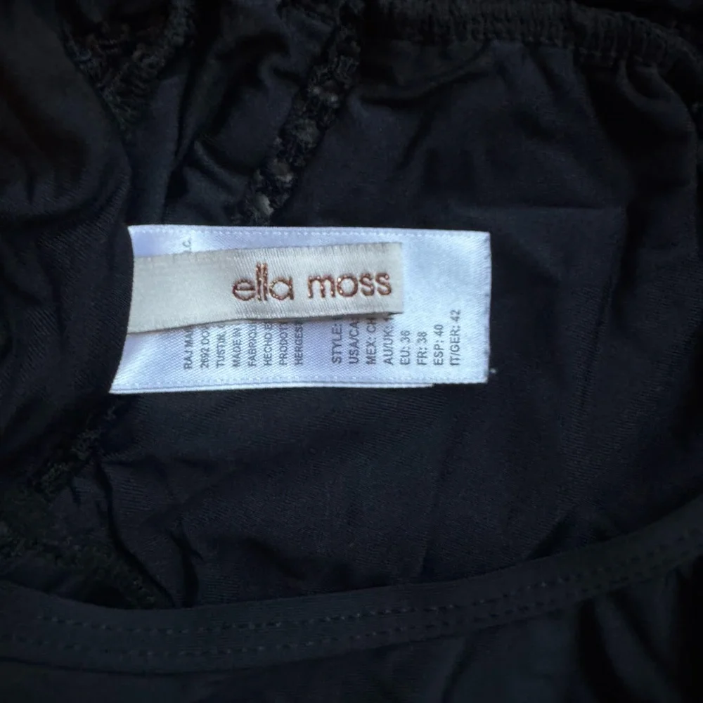 Ella Moss Black One-Piece Swimsuit with Lace Insets